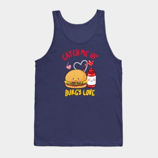 Romantic Burger And Ketchup Tank Top